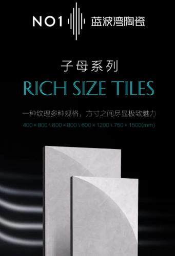 一线陶瓷品牌蓝波湾陶瓷 | 子母配套系列，全屋瓷砖随心配